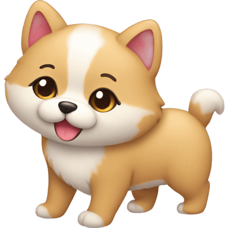 a cute heart shibi emoji