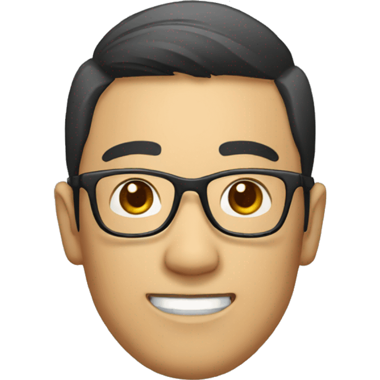 asian, glasses, male emoji