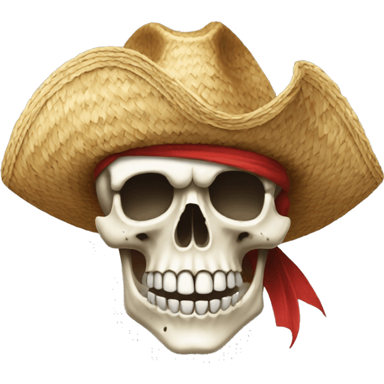 straw hat pirate skull emoji