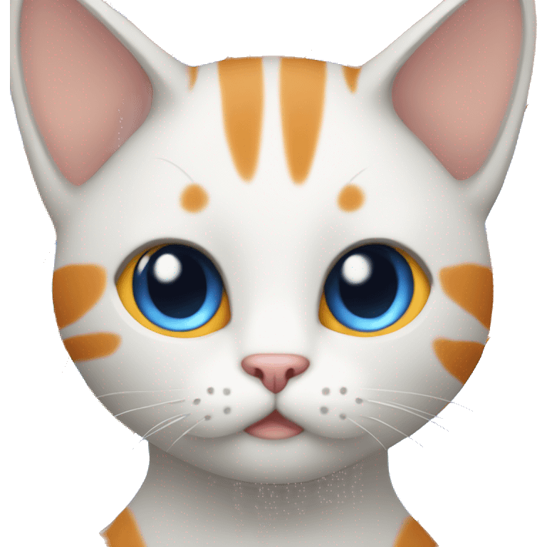 discord cat orange stripes and blue eyes emoji