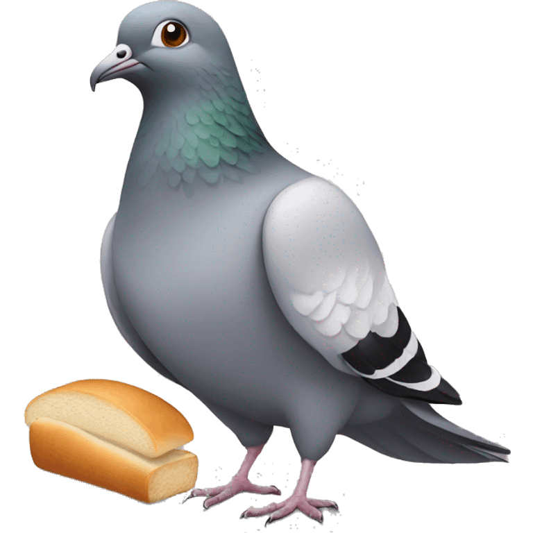 pigeon with bread emoji