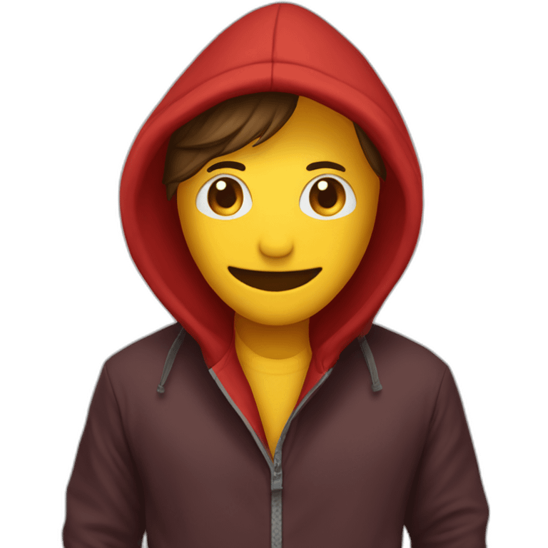 Cagoule rouge emoji