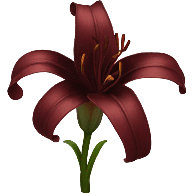 dark red lilies  emoji