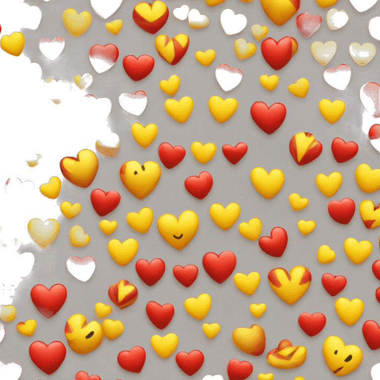 ￼Red and yellow heart mix emoji