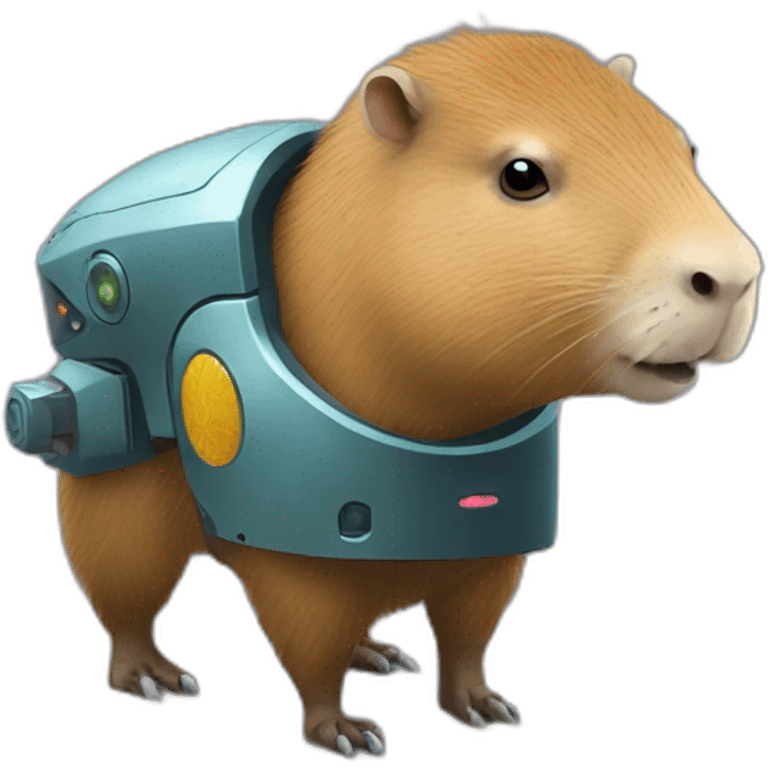 créer moi un robot capybara emoji