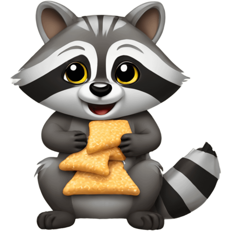 Raccoon with snacks emoji