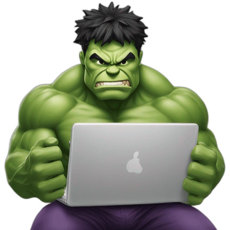 hulk with laptop emoji