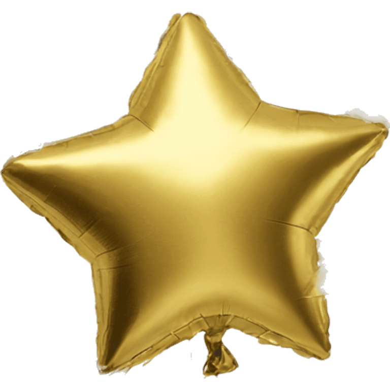 gold foil star balloon  emoji