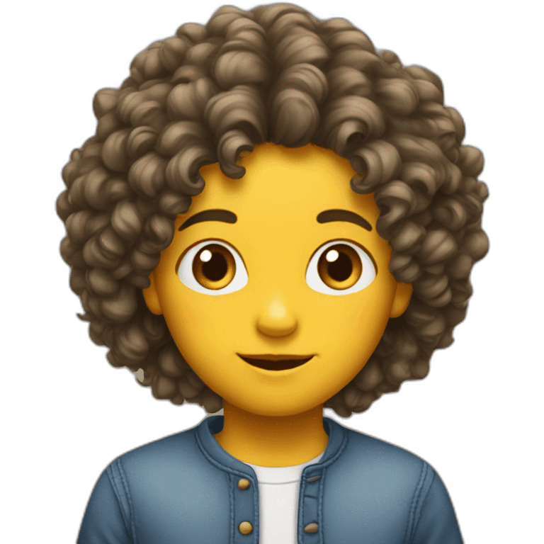 Adolescent-cheveux-bouclés emoji