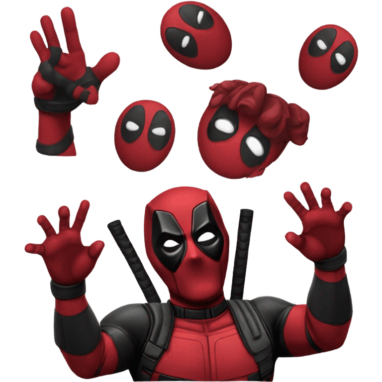 Deadpool waving emoji