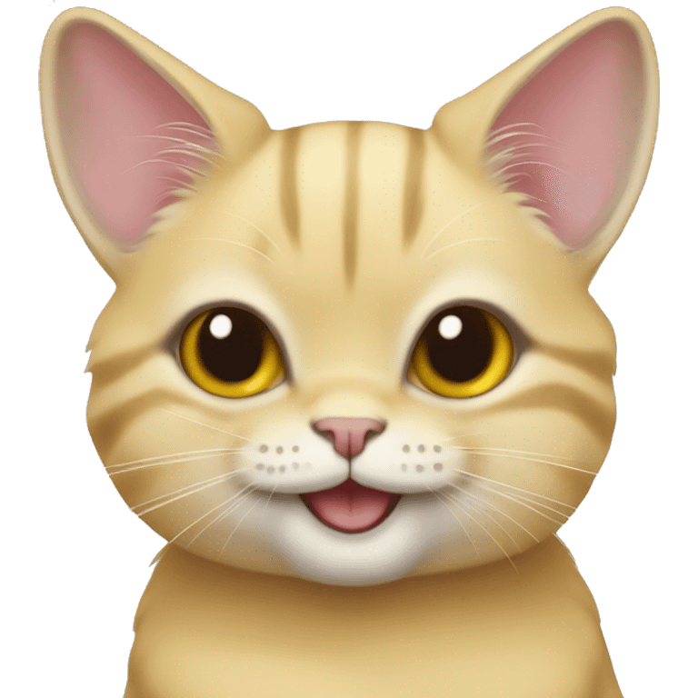 Persian chinchilla yellow cat smiling emoji