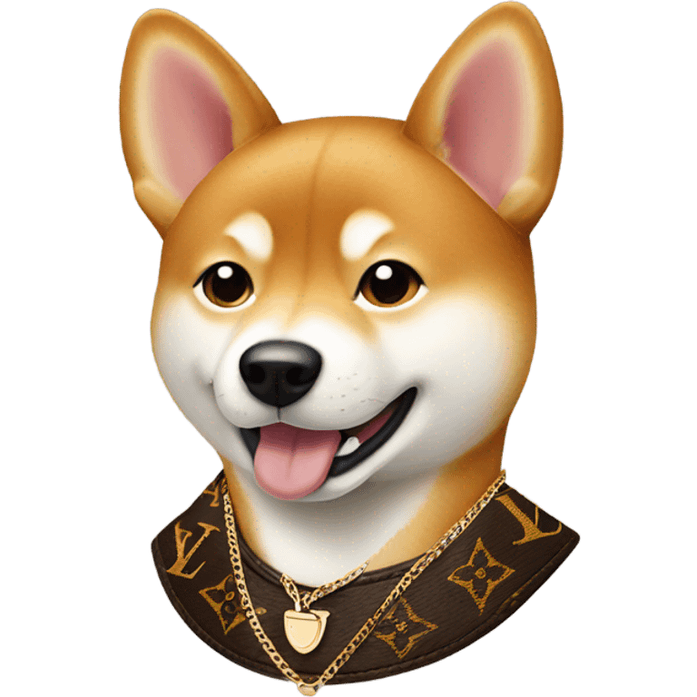 Shiba Inu wearing Louis Vuitton  emoji