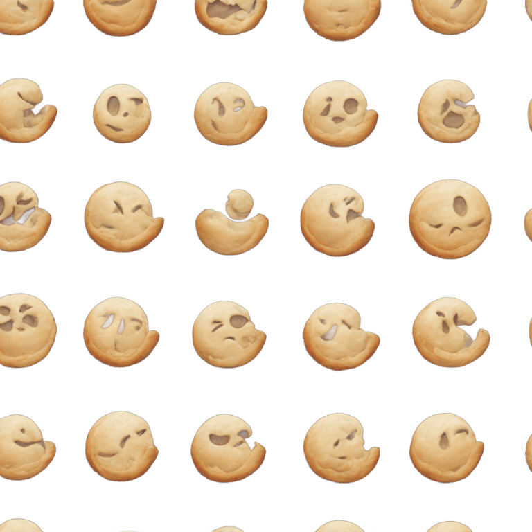 A full moon made with croissant emoji