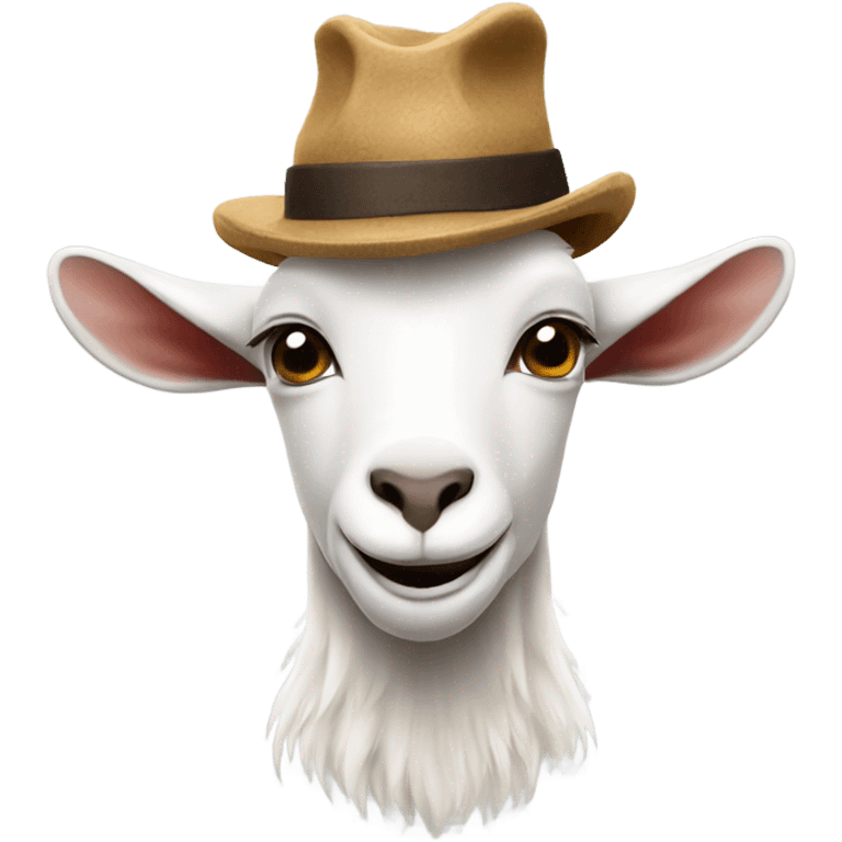 Goat with a hat emoji