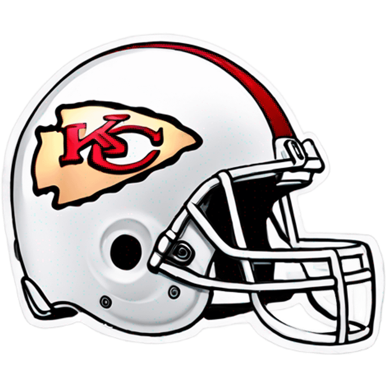 Red football helmet with chiefs logo emoji