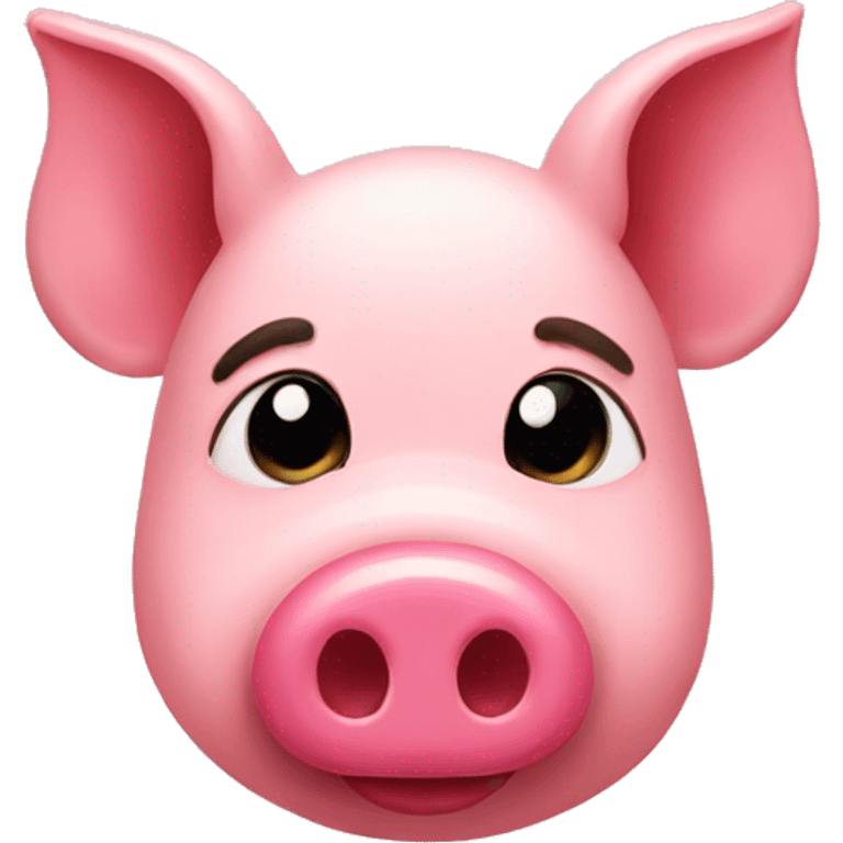 Lipstick on a pig emoji