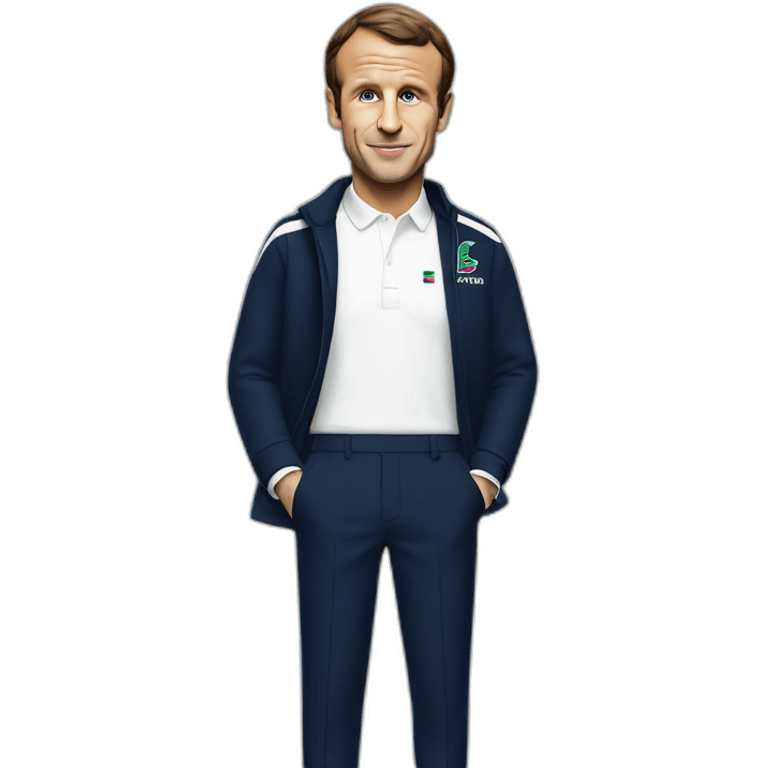 Emmanuel Macron in Lacoste kit emoji