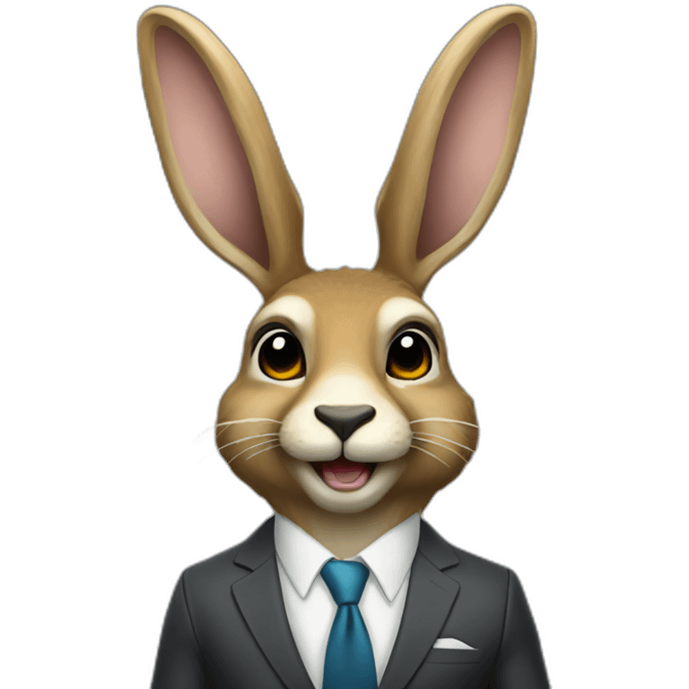 jackalope in a business suit emoji