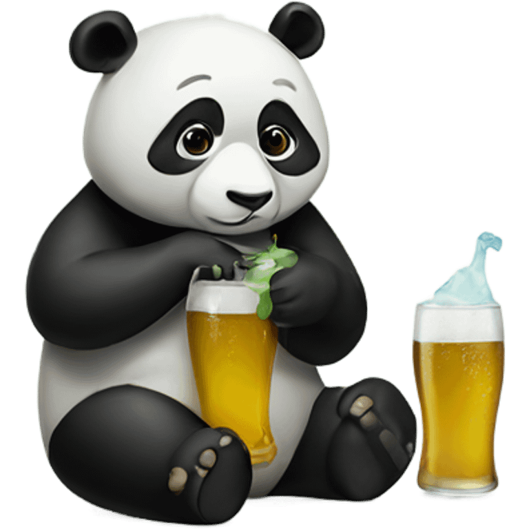 Panda drunk emoji