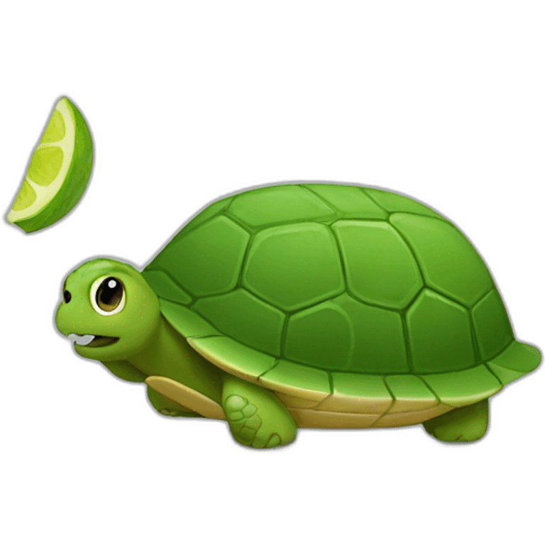 Turtle-eat-salad emoji