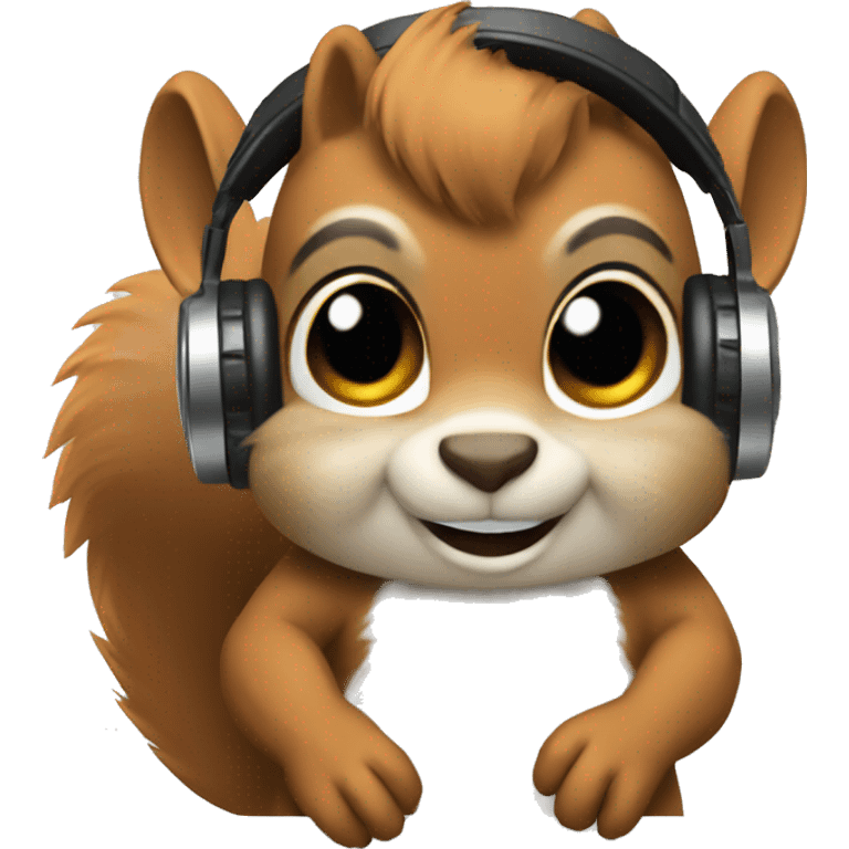 Squirrel dj emoji