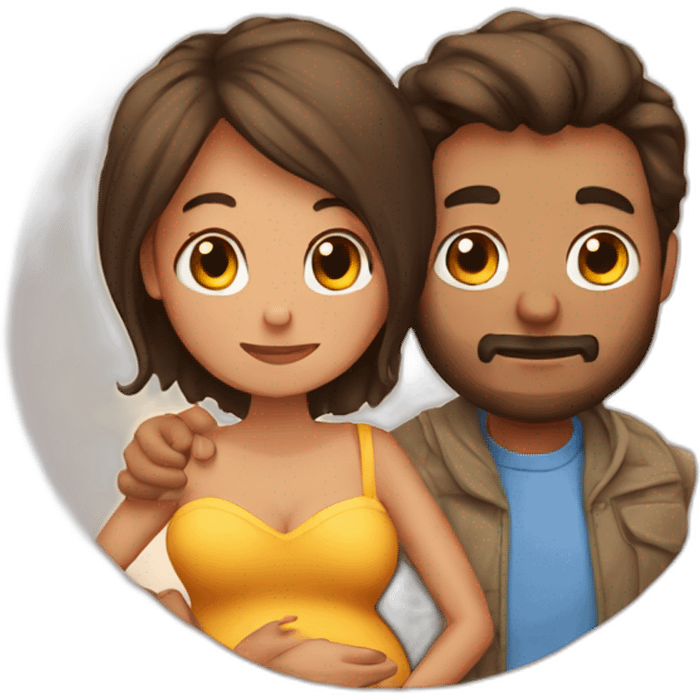 pareja embarazada  emoji