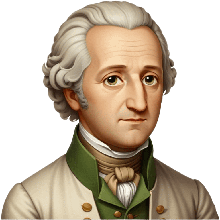 Cinematic Realistic Johann Wolfgang von Goethe Portrait Emoji, depicted as an intellectual literary giant with a thoughtful gaze and refined attire, rendered with detailed textures and warm classical lighting that captures his enduring literary influence. emoji