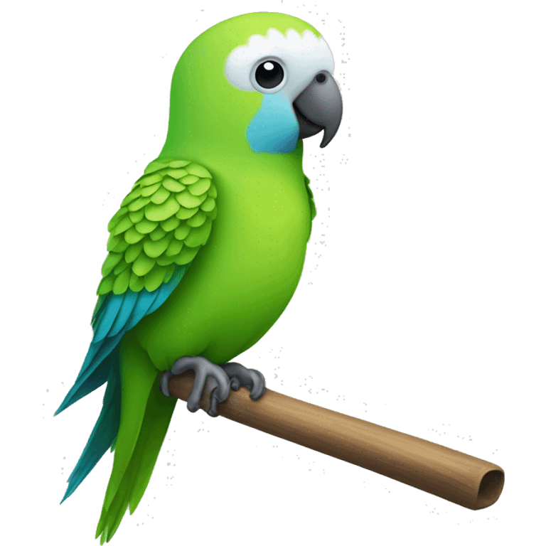 a parakeet on a stick emoji