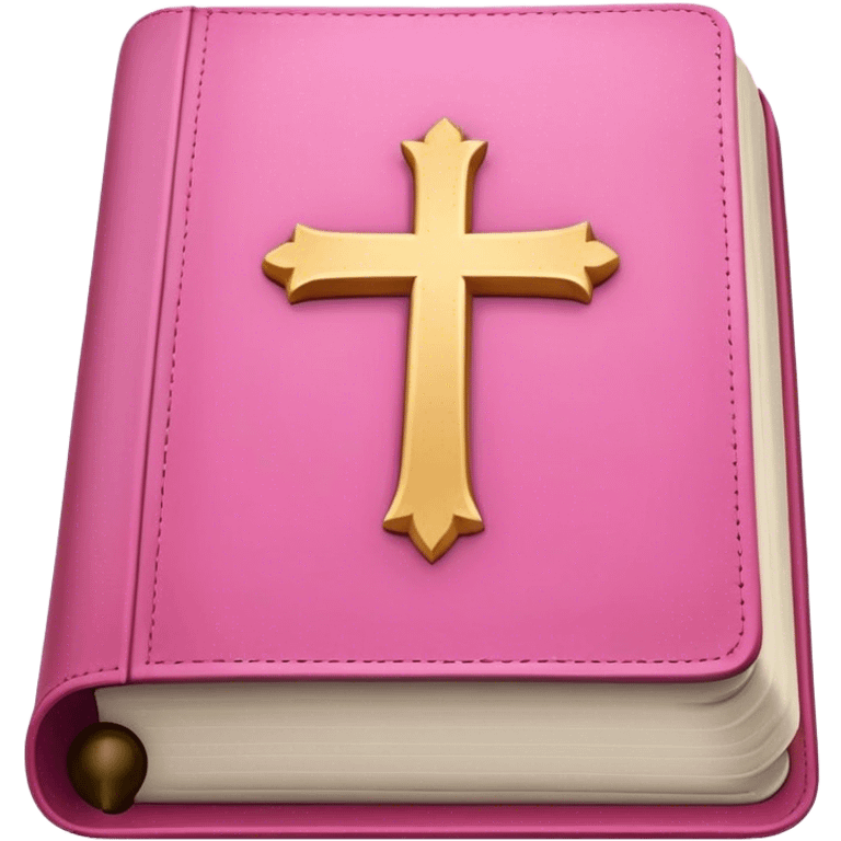 Christian bible pink emoji