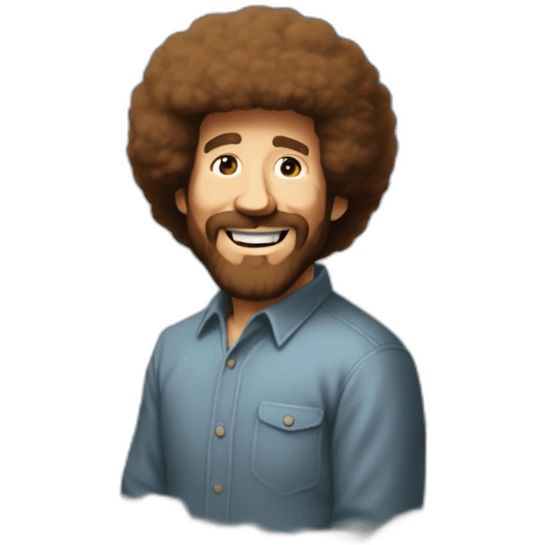 Bob ross painting picture emoji