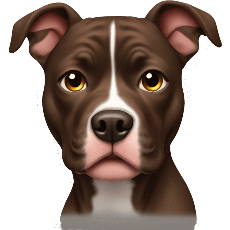 Dark brown Pitbull emoji