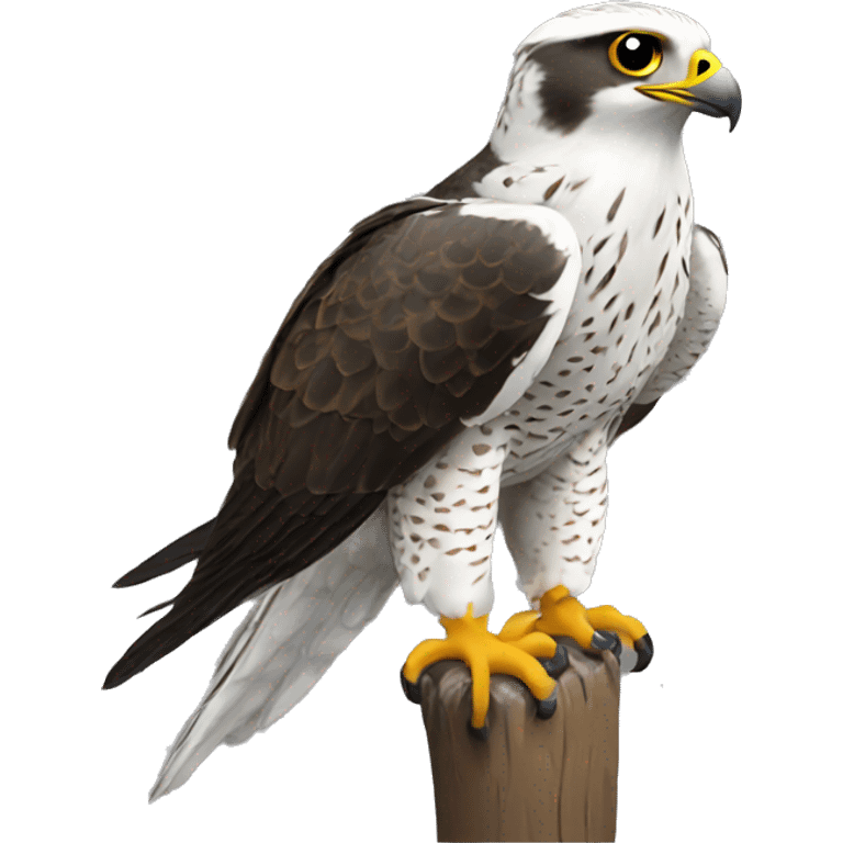 Falcon standing on hand emoji