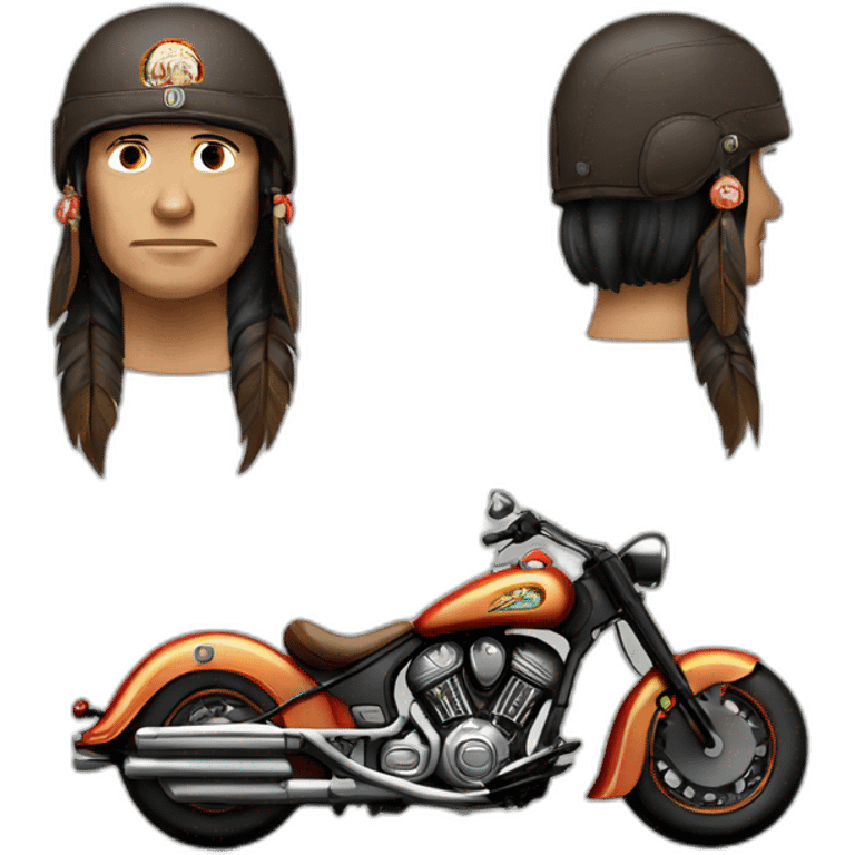 Indian chief bobber motocycle emoji