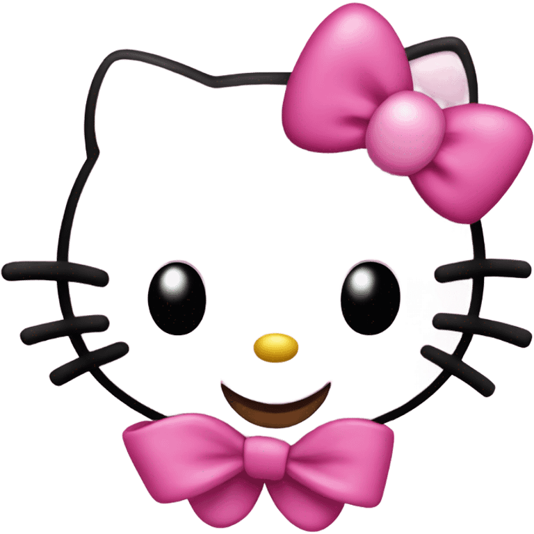 pink hello kitty smiling  emoji