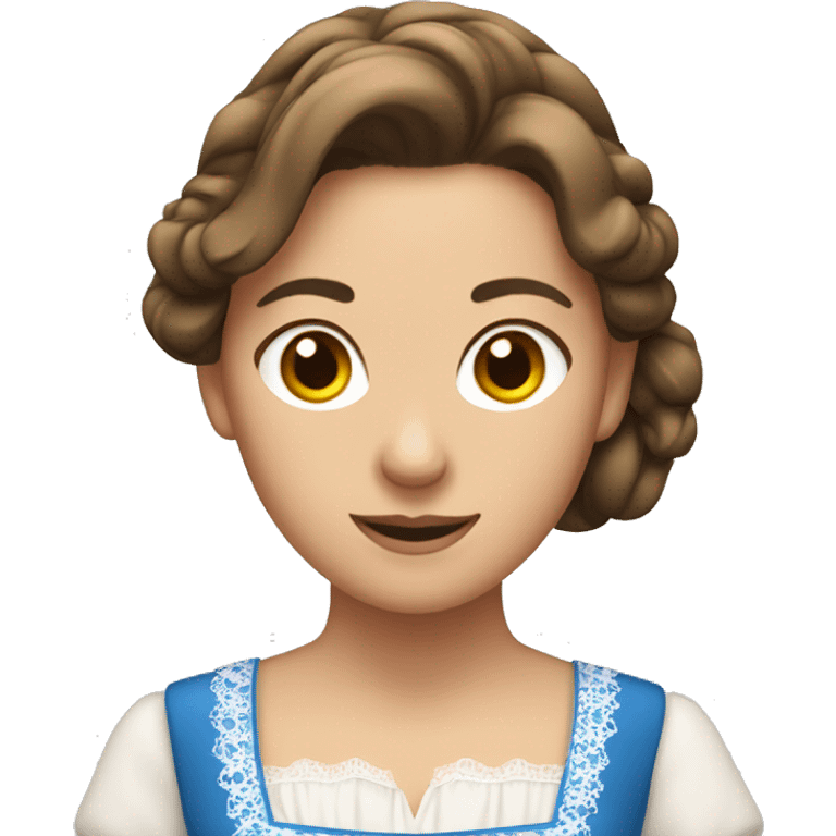 Blue Dirndl Brown haired woman  emoji