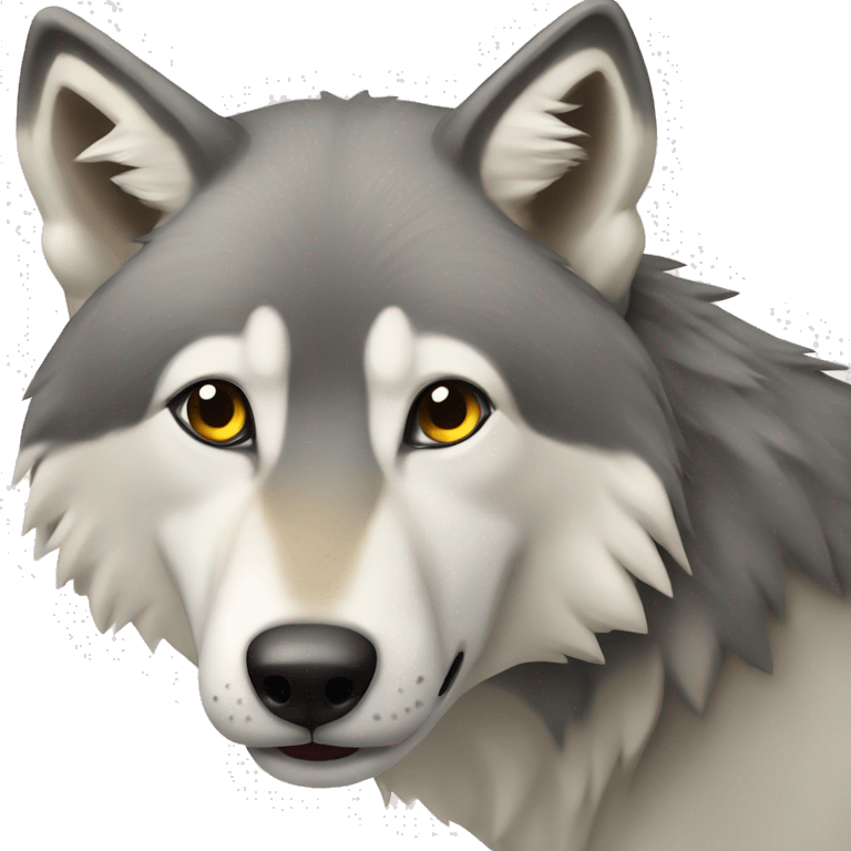 Loup qui mange emoji