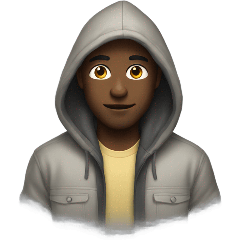 guy with a hoodie emoji