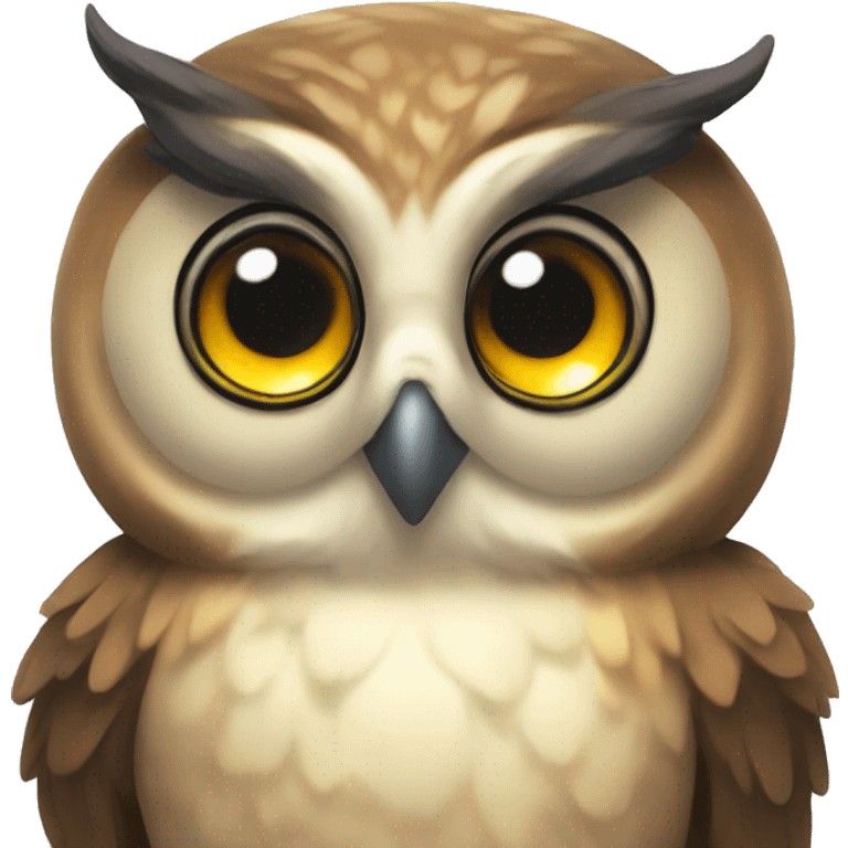 Owl with aura emoji