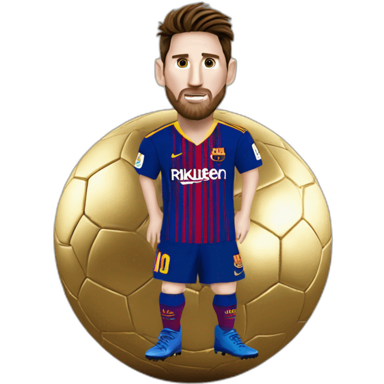 leo messi golden ball emoji