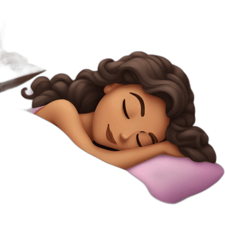 Sleeping beauty brunnete emoji