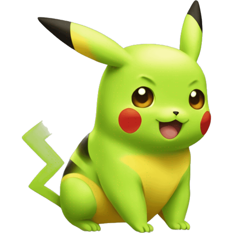 Pikachu verde emoji