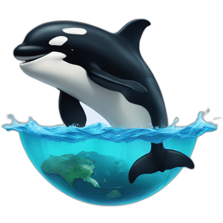 earth powered killer whale emoji