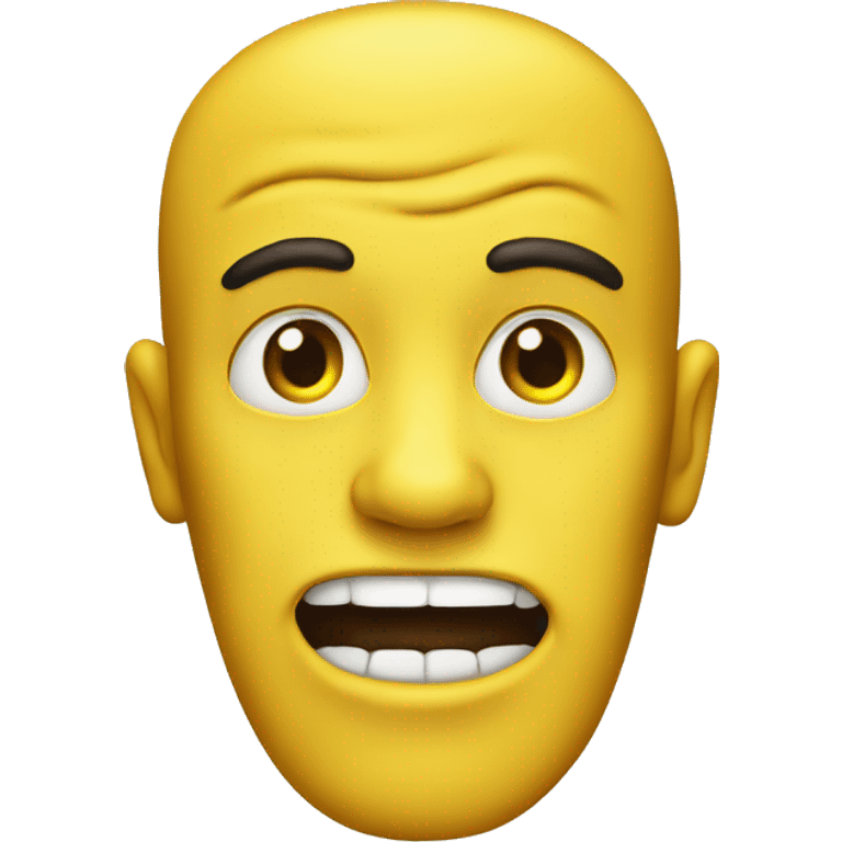 ugly yellow face  emoji