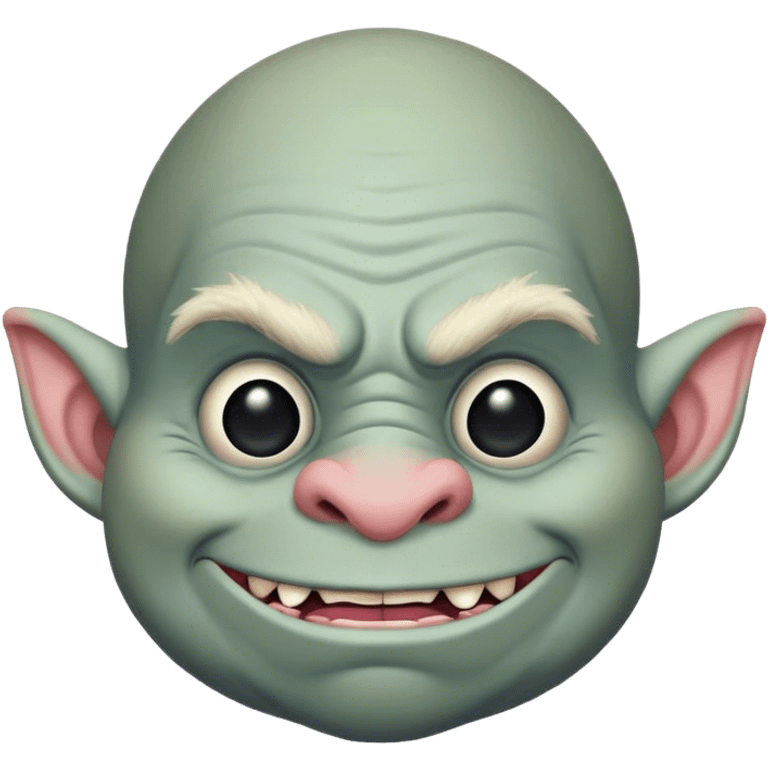 a bald troll emoji