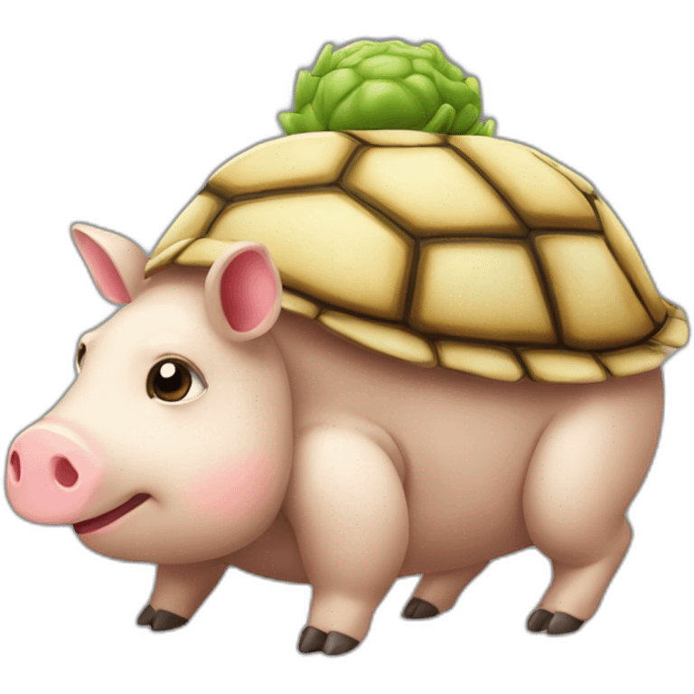 Tortue sur un cochon  emoji