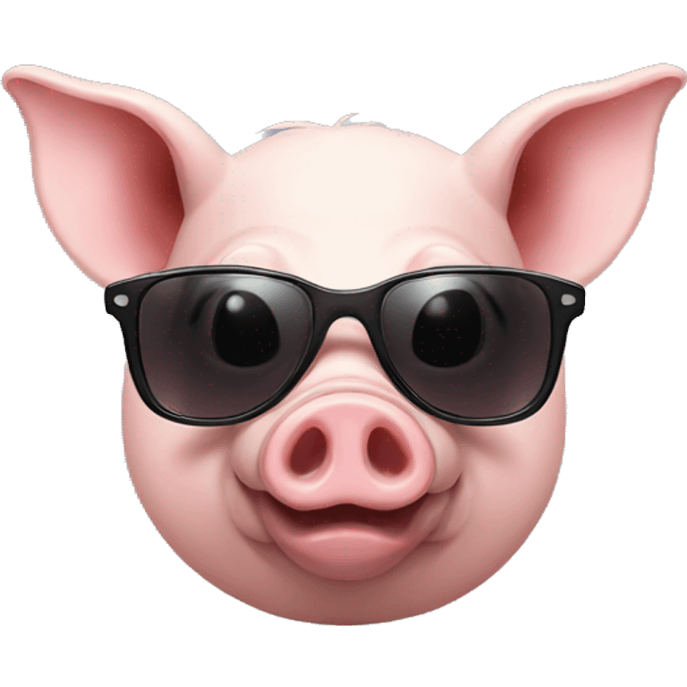 pig wearing sunglass emoji