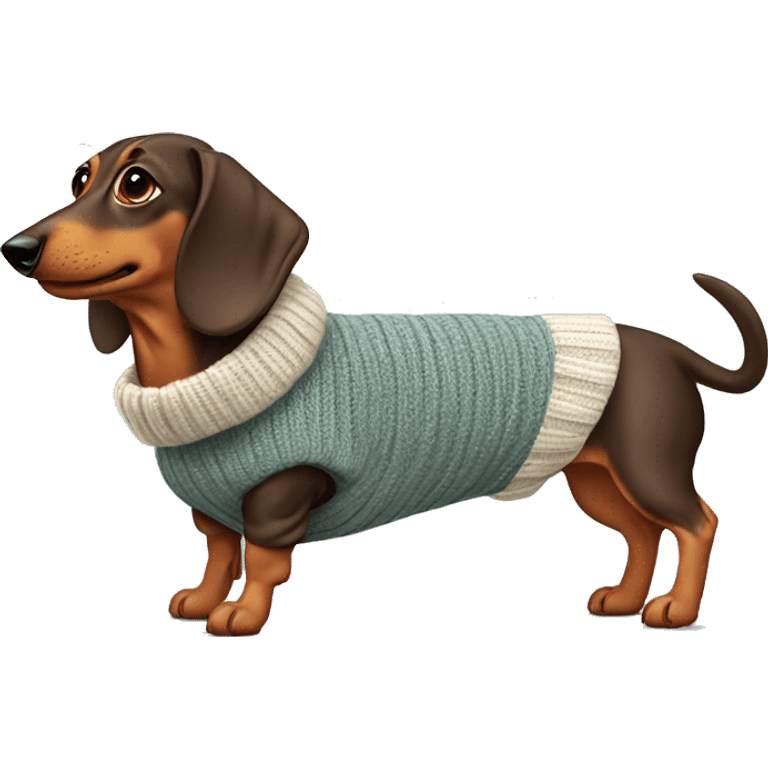 Weiner Dog in sweater emoji