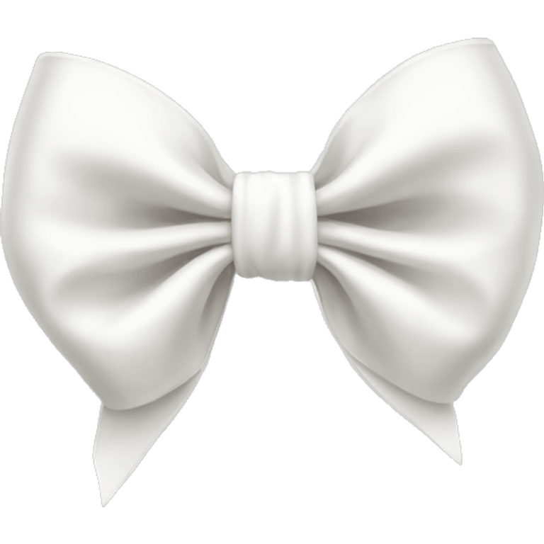 Aesthetic white bow emoji