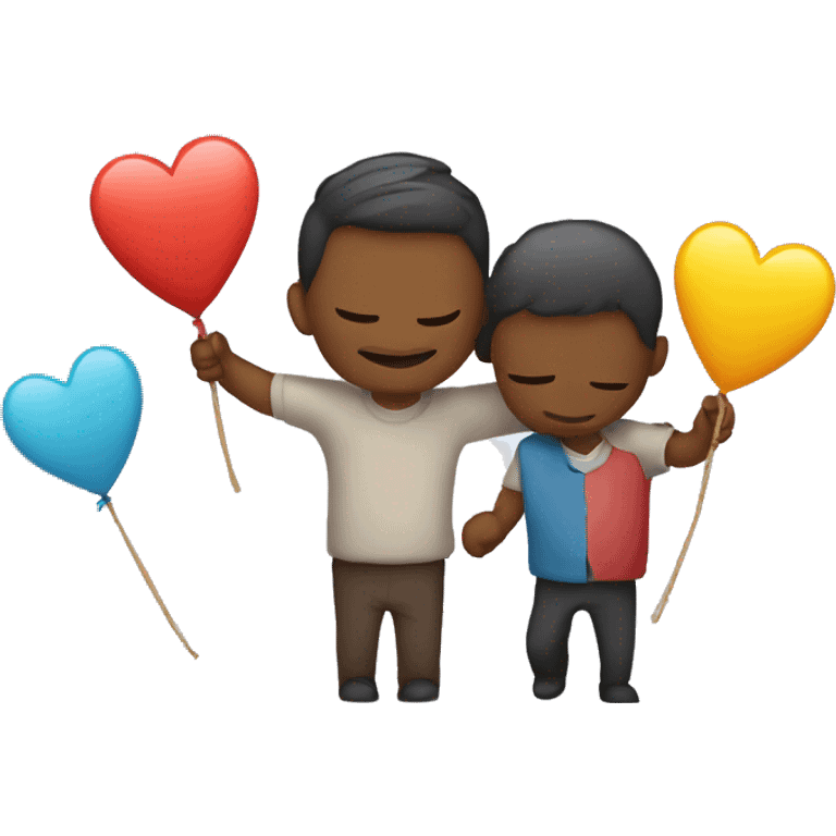 Un abrazo con colores  emoji