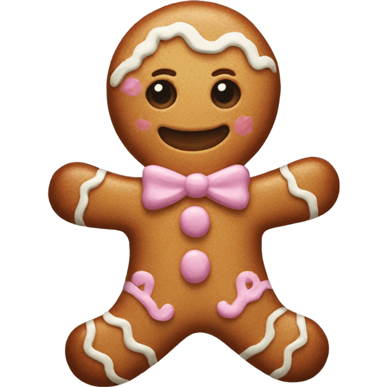 Pastel gingerbread man emoji